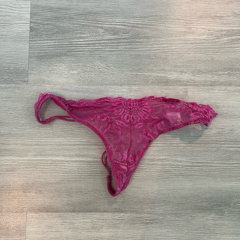 La Senza Pink Lace Low Rise G String